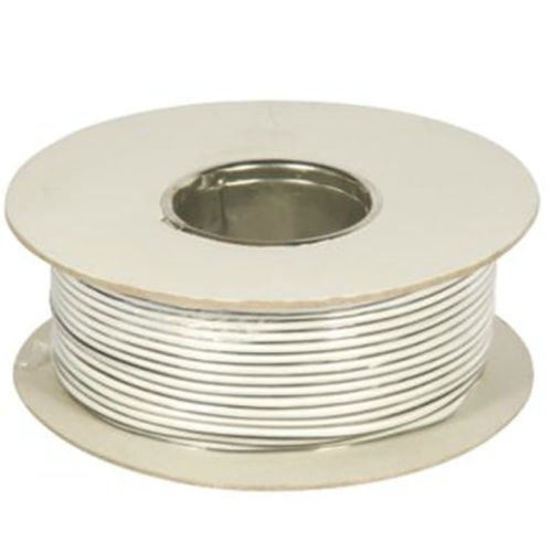 electrosmart 100 Meter White Flat 2x Solid Core Flexible Door Bell Wire - Ideal for Door Bells Intercom Phone Entry Systems etc