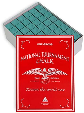 Silver Cup National Tournament Pool cue Billiard Premium Chalk - ONE Gross - 144 PCS - Green