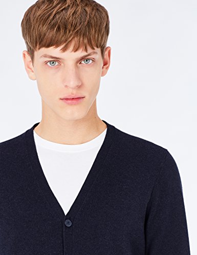 MERAKI Men's Lightweight Cotton V Neck Cardigan Sweater,  Blue (Navy), XXL (US XL) - Thumbnail 3