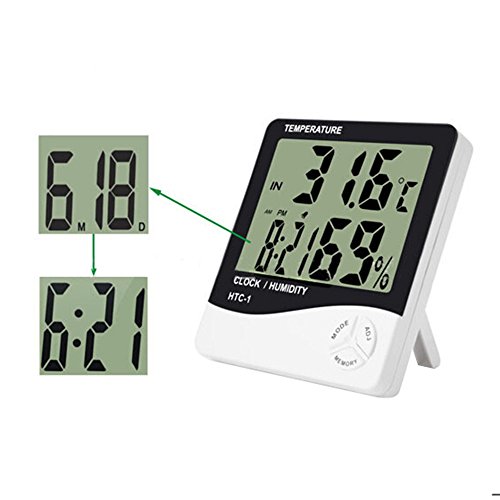 image for diymore HTC-1/2 LCD Thermometer Hygrometer Weather Temperature Humidit