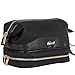 kinzd Makeup Bag Cosmetic Toiletry Bag Women (Black Cosmetic Bag)
