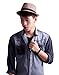 HDE Pinstripe Houndstooth Stingy Short Brim Fedora Gangster Cuban Style Hat Cap (Tan Houndstooth)