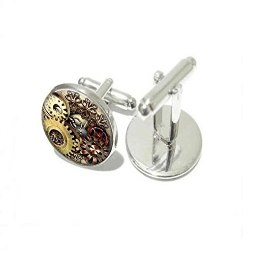 Rhinestone Cowboy Cufflinks in Silver, Gold or Maroon Chrome. for Men's French Cuff Shirts. Multiple Options.