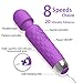 Feeke Personal Powerful Vibrate Wand Massager with 20 Magic Vibration Modes, Whisper Quiet, Waterproof, Handheld, Cordless for Neck Shoulder Back Body Massage, Sports Recovery & Muscle Aches(Purple)