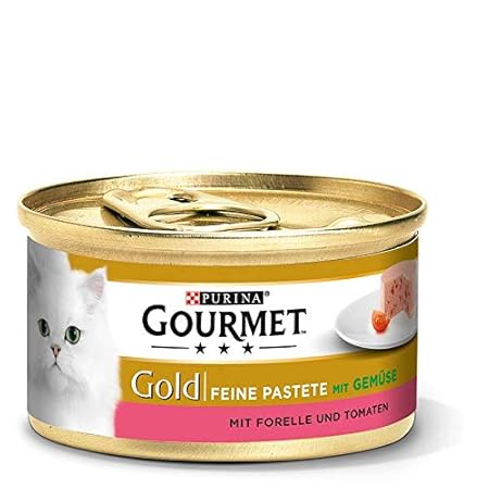 Purina GOURMET Gold Feine Pastete, hochwertiges Katzennassfutter, Tiernahrung, zarter Genuss, für anspruchsvolle Katzen, 12er