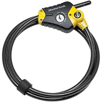 Master Lock Cable Lock, Python Adjustable Keyed Cable Lock, 6 ft. Long, 8413DPF