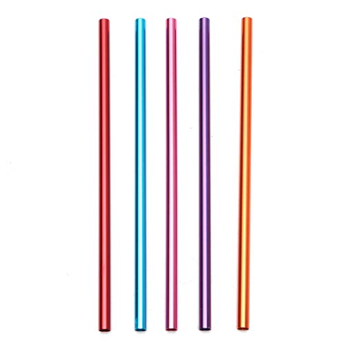 LYYCEU 10 Teile/Satz Aluminium-Trinkstiel-Strohhalme recycelbarer Slurpee-Cocktail-Trinkhalm-Partybedarf (Color : Pink) – Bild 7