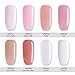 UR SUGAR 30ml Poly Quick Gel Nail Extension Builder UV Gel Lasting Finger Transparent Crystal Jelly Professional French Design Requires UV Lamp for Poly Manicure 3Pcs Starter Set