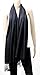 AN Womens Black Solid Color Pashmina Shawl Wrap Scarf with Tassels