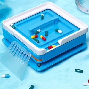 Capsule Filler, 100 Holes Manual Capsules 00# Powder Filling Tool Capsule Filling Machine Device With Powder Block Plate, 6.5 x 6.5 in