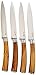 La Cote 4 Piece Steak Knives Set Japanese Stainless Steel Olive Wood Handle In Gift Box (4 PC Steak Knife Set - Olive Wood)