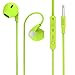 Earbuds, Uiisii U1 Earphones with Microphone and Volume Control for Running Travel, Compatible with iPhone 6/6s/6 Plus/6s Plus/iPhone 5/5c/5s, iPad/iPod, Smartphones, Samsung, HTC, MP3/4 (Green)
