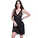 Women's Full Slip With Lace Bust Black 34