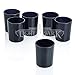 Light In The Dark Black Glass Round Votive Candle Holders Set of 12
