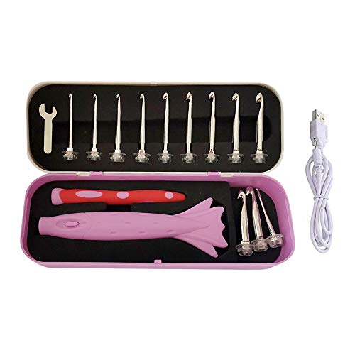 Lighted Crochet Hooks,12 Sizes Light Up Crochet Hooks Complete Set