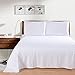 Lullabi Linen 100% Brushed Soft Microfiber Bed Sheet Set, Fitted & Flat Sheet & Pillowcases, Cozy Comfortable, Wrinkle, Fade, Stain Resistant, Deep Pockets (White, Queen)