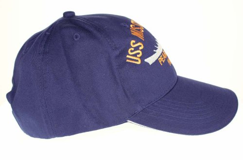 Embroidered USS Missouri Battle Ship cap hat, Navy-blue