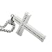 HZMAN Religion Stainless Steel Lord's Prayer Cross Pendant Necklace with 24 inches Chain