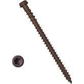 YYL FASTENER Composite Decking Coated Wood Screw#10x2-3/4,Woodland Brown,75 | Self Tapping, Torx T20 Star Drive, Type 17 Slot Point, 1 Free Bit Included
