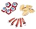 Fake Body Organs– 19-Piece Bloody Human Body Parts, Artificial Heart, Brain, Liver, Eyes, Ears, Fingers Chopping Knife Halloween Party Props, Haunted House Decoration, April Fool Prank Toys