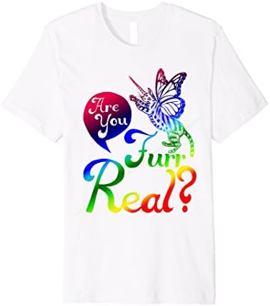 Mens Are You Furr Real T-Shirt Medium White
