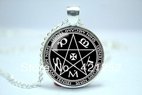 Pretty Lee 2015 Fashion Handmade Shin Megami Tensei Smt Inspired Glass Cabochon Dome Pendant Necklace Persona Devil Summoner Christmas gift