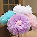 12 Pieces Paper Flower Decorations Tissue Paper Chrysanth Flowers DIY Crafting for Wedding Backdrop Nursery Wall Decoration