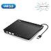 [Updated Version]Cocopa External CD DVD Drive USB 3.0 Portable CD DVD +/-RW Drive Slim DVD/CD Rom Rewriter Burner Writer, High Speed Data Transfer for Laptop/Macbook/Desktop /MacOS/Windows10/8/7/XP/Vi