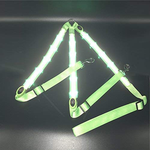 LED Horse Breastplate Collar High Visibility Tack for Horseback Riding Adjustable, Sturdy & Comfortable Hi-Viz Equestrian Safety Gear (Green)