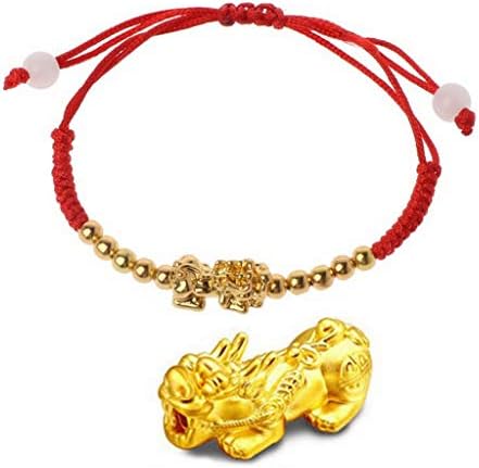 maxsoul Fashion Bracelets Gold Pi Xiu Kabbalah Red String Bracelet Evil Eye Protection Adjustable Charm Jewelry