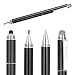 Penyeah Capacitive Stylus Pen with Ballpoint Pen Writing,[4-in-1] Multifunction Stylus pens for Touch Screens,Stylus for Ipad,Apple,iPhone,Ipad pro,Mini,Laptops with 4 Replacement Tips -Black