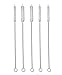 Hosaire 5X Simple Drink Straw Cleaner Cleaning Brush Kit- BPA Free Stainless Steel Brushes for Drinking Pipes