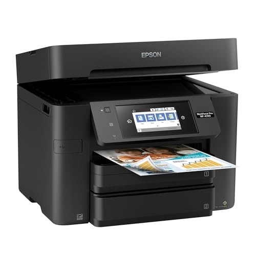 Epson WorkForce Pro WF-4740 Wireless All-in-One Color Inkjet Printer, Copier, Scanner with Wi-Fi Direct, Amazon Dash Replenishment Ready
