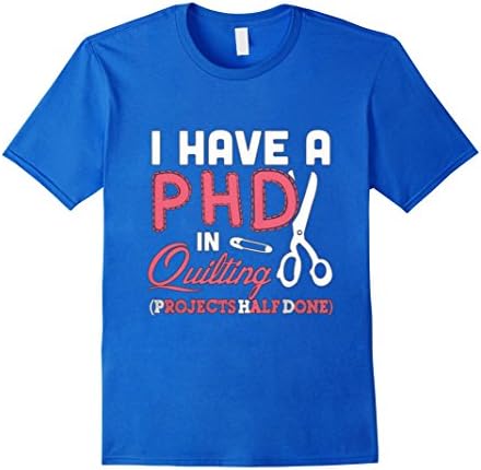 Mens Quilting Supplies T-Shirts Medium Royal Blue