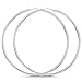 Amberta 925 Sterling Silver Fine Circle Hinged Hoops - Round Creole Sleeper Earrings Diameter Size: 7 10 15 20 25 35 45 55 mm (55mm)