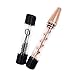 Flat Mouth Glass Tube Tool Set with Cleaning Tools + Storage Bag (Rose Gold)