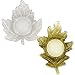 Fall Harvest Leaf Glass Tealight Candle Holders Set of 4 Thanksgiving