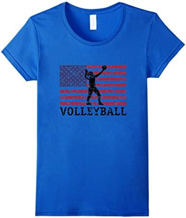 Womens Volleyball USA Player T Shirt Warmup Jersey Served Hot Gift Small Royal Blue