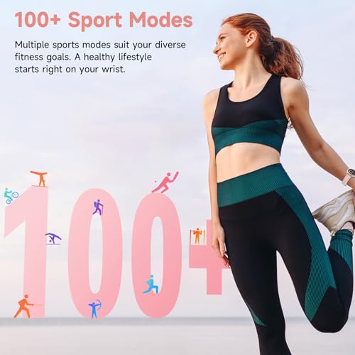 Smart Watch for Men Women, Bluetooth Call/AI Voice, 1.27" DIY Dial Smartwatch with 100+ Sport Modes, IP68 Waterproof Watch with Heart Rate Sleep SpO2 Step Monitor, Fitness Watch for Android iOS Phone