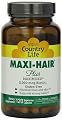 Country Life Maxi Hair Plus 5,000 mcg Biotin 120 VegiCaps ( Multipack Pack of 3)