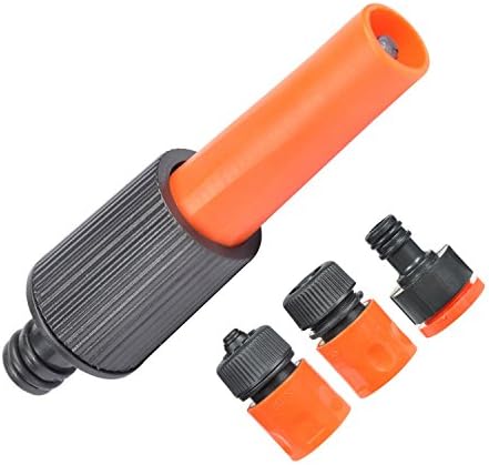 Garden Hose Nozzle Sprayer with Multi Adjustable Pattern for Cleaning Showering Dog Watering Plants Tree Lawn Patio Orange