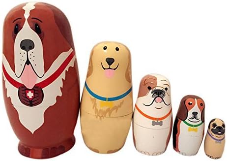 Palazze Russian Nesting Dolls Matryoshka - Dogs - Set of 5