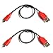 PortaPow Specialised 1ft 20AWG Charge Only Short Micro USB Cable (Twin Pack)