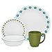Corelle Livingware 16-Piece Dinnerware Set, South Beach, Service for 4