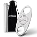 Albessel Cigar Cutter And Humidor Tube, Guillotine Double Cut Blade, Cigar Gift Set With A Velvet Bag Black In Color