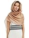 Head Hijab Sheer Silk Scarf For Women Lager Shawl Wrap Soft Lightweight Sheer Voile Lap Muslim Khaki Scarf By J'Mysticon