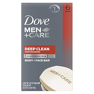 Dove Men+Care Body Soap and Face Bar More Moisturizing Than Bar Soap Deep Clean Effectively Washes Away Bacteria…