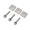 3 Universal Edelstahl Surfboard Longboard Fin Schraube Channel Plate Ersatz Kit Für SUPs Long Boards Stand Up Paddle…