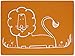 modern-twist Orange Lion Baby Meal Mat with Adjustable Strap, Waterproof Silicone Plastic Free, Wipe Clean and Dishwasher Safe