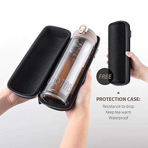 Tea Tumbler Travel Mug ROMAUNT Tea Infuser Water Bottle with Stainless Steel Filter for Loose Leaf, Fruit Infusions, Cold Brew Coffee 12 Oz/330 Ml Double Wall Design (Brown) - Thumbnail 6